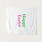 Happy easter boho groen roze kinder naam toevoegen wandkleed (Voorkant (horizontaal))