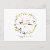 Happy Easter Boho Waterverf Briefkaart (Voorkant)