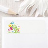 Happy easter-boom met decoratieve eieren etiket (Insitu)