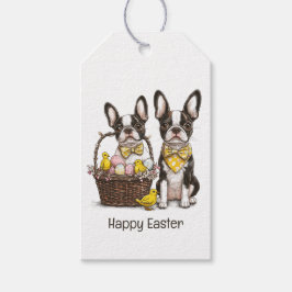 Happy Easter Boston Terrier Dogs Cadeaulabel