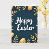 Happy Easter Botanical Art Card Kaart (Gele Bloem)
