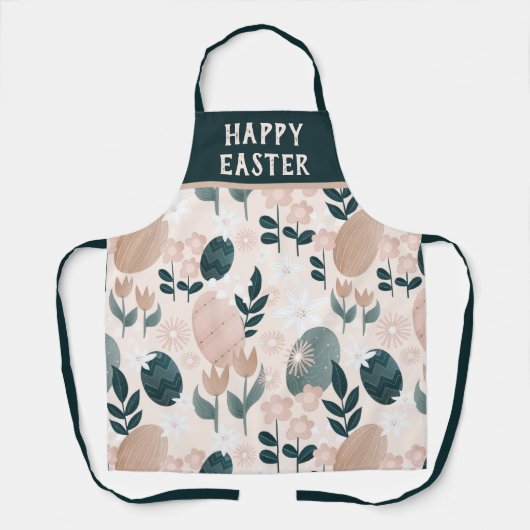 Happy Easter  Botanical Easter Egg Pattern Schort (Voorkant)