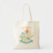 Happy Easter Bouquet Paasbunny en eitjes Tote Bag (Voorkant)