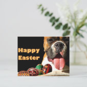 Happy Easter Boxer Dog briefkaart (Staand voorkant)