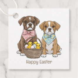 Happy Easter Boxer Dogs Bedankjes Labels