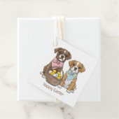 Happy Easter Boxer Dogs Bedankjes Labels (In situ)