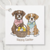 Happy Easter Boxer Dogs Bedankjes Labels (Voorkant)