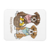 Happy Easter Boxer Dogs Magneet (Horizontaal)