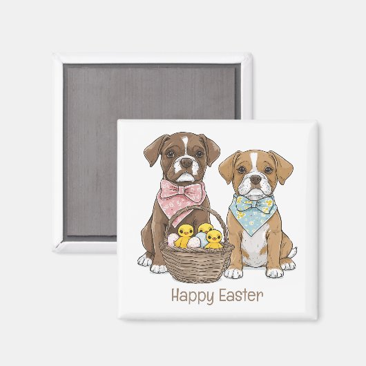 Happy Easter Boxer Dogs Magneet (Voorkant / Achterkant)