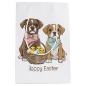 Happy Easter Boxer Dogs Medium Cadeauzakje (Voorkant)