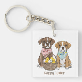 Happy Easter Boxer Dogs Sleutelhanger