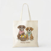 Happy Easter Boxer Dogs Tote Bag (Voorkant)