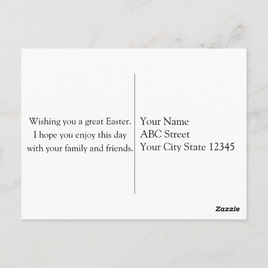 Happy Easter Briefkaart (Achterkant)