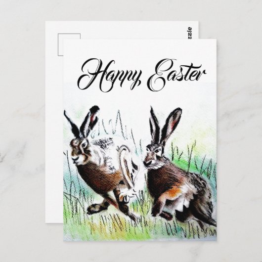 Happy Easter Briefkaart (Voorkant / Achterkant)