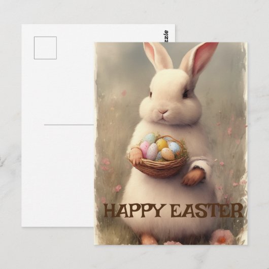 Happy Easter Briefkaart (Voorkant / Achterkant)