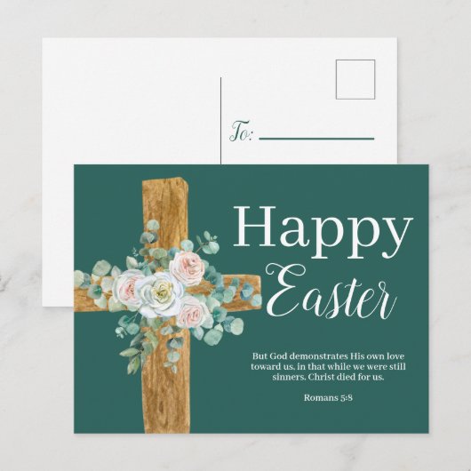 Happy Easter Briefkaart (Voorkant / Achterkant)