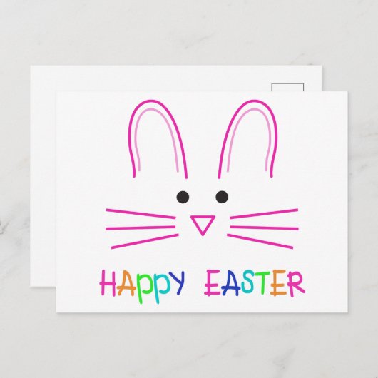 Happy Easter Briefkaart (Voorkant / Achterkant)