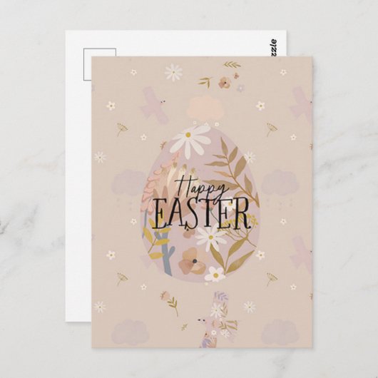 Happy Easter Briefkaart (Voorkant / Achterkant)