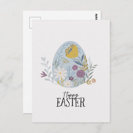 Happy Easter Briefkaart (Voorkant / Achterkant)