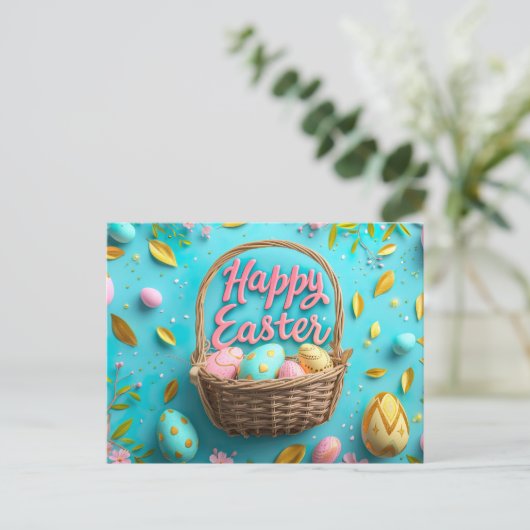 Happy Easter Briefkaart (Staand voorkant)