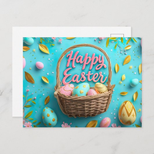 Happy Easter Briefkaart (Voorkant / Achterkant)