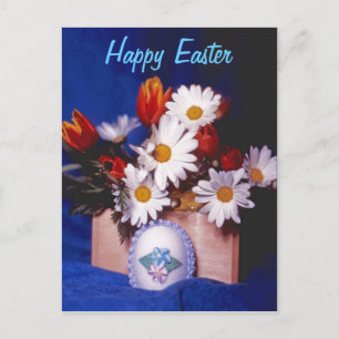 Happy Easter Briefkaart~Daisies & Tulips Feestdagenkaart