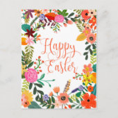 Happy Easter briefkaart felle bloemen (Voorkant)