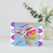 Happy Easter Briefkaart - Personaliseer met naam e (Staand voorkant)