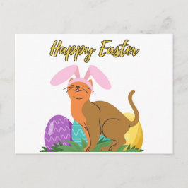 Happy Easter Briefkaart voor kattenliefhebber