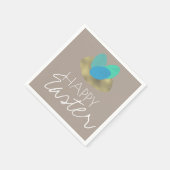 Happy Easter-briketten paasgoudnesten Servet (Hoek)