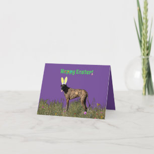 Happy Easter Brindle Great Dane Kaart