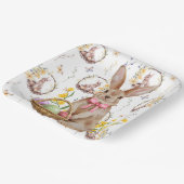 Happy Easter Brown Bunnies Papieren Bordje (Gebogen)