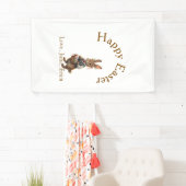 Happy Easter brown bunny with eggs love add name  Spandoek (Insitu)