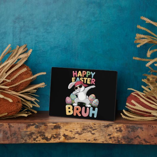 Happy Easter Bruh Bro Funny Dabbing Bunny Rabbit Fotoplaat (Zijkant)