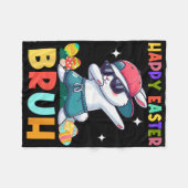 Happy Easter Bruh Bunny Dab Rabbit Dance Boys Kind Fleece Deken (Voorkant (Horizontaal))