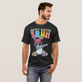 Happy Easter Bruh Bunny Dab Rabbit Dance Boys Kind T-shirt (Voorkant volledig)