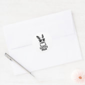 Happy Easter Bruh Funny Bunny Rabbit Easter Kinder Ronde Sticker (Envelop)
