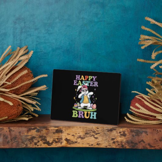 Happy Easter Bruh Grappig Dabbing Bunny Konijn Bro Fotoplaat (Zijkant)