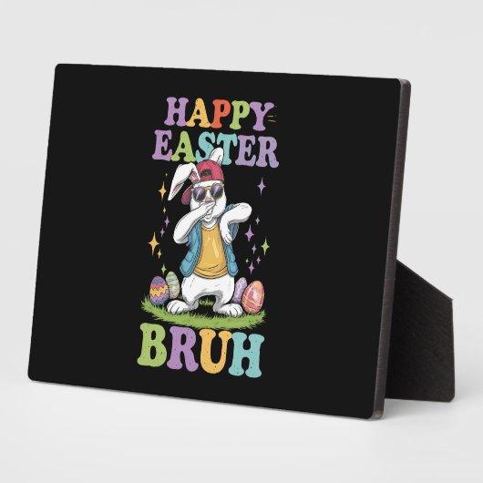 Happy Easter Bruh Grappig Dabbing Bunny Konijn Bro Fotoplaat (Zijkant)