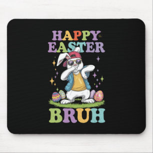 Happy Easter Bruh Grappig Dabbing Bunny Konijn Bro Muismat