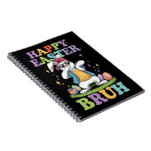 Happy Easter Bruh Grappig Dabbing Bunny Konijn Bro Notitieboek (Rechterzijde)