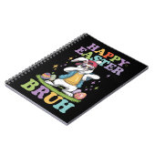 Happy Easter Bruh Grappig Dabbing Bunny Konijn Bro Notitieboek (Linkerzijde)