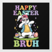 Happy Easter Bruh Grappig Dabbing Bunny Konijn Bro Raamsticker (Vel)