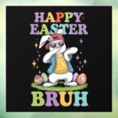 Happy Easter Bruh Grappig Dabbing Bunny Konijn Bro Raamsticker (Vel 3)