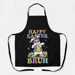 Happy Easter Bruh Grappig Dabbing Bunny Konijn Bro Schort