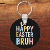 Happy Easter Bruh Meme Funny Bunny Eggs Tiener Jon Sleutelhanger (Voorkant)