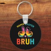 Happy Easter Bruh Shirt Bruh Meme Grappig Gezegde Sleutelhanger (Voorkant)