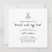 Happy Easter Brunch en Egg Hunt Kaart (Voorkant)