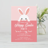 Happy Easter Brunch en Egg Hunt Uitnodiging (Staand voorkant)