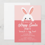 Happy Easter Brunch en Egg Hunt Uitnodiging (Voorkant / Achterkant)